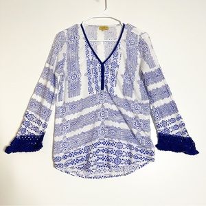 Roberta roller rabbit long sleeve blouse